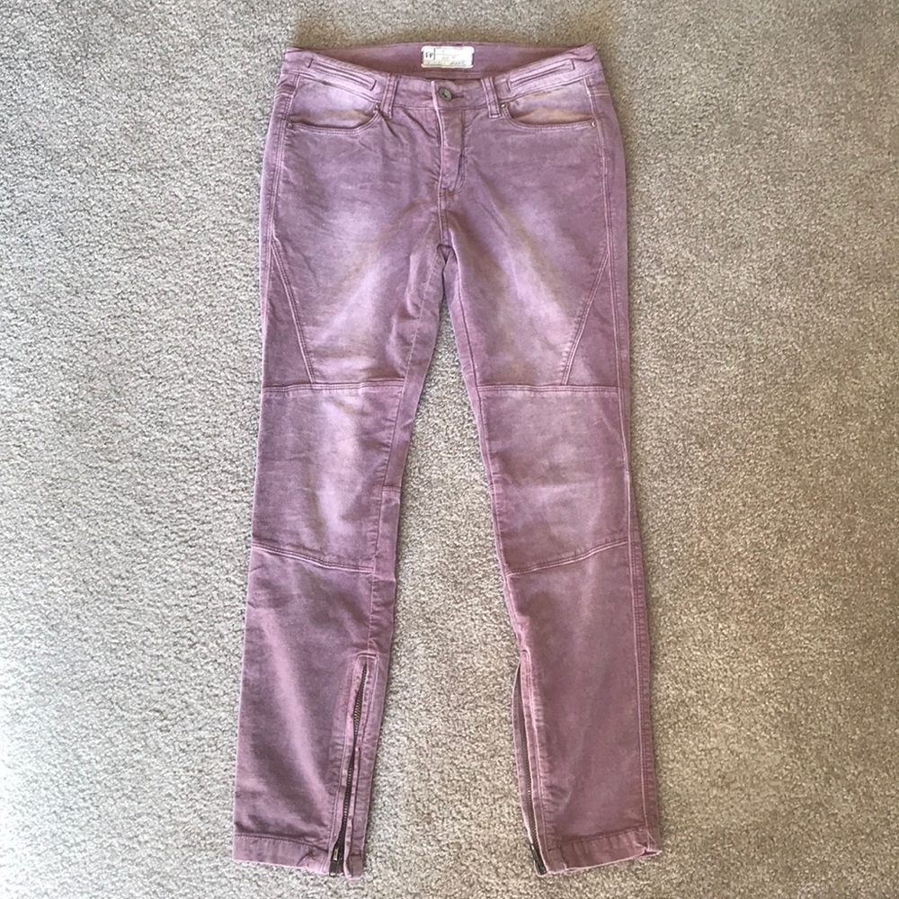 Free People pink purple corduroy pants jeans